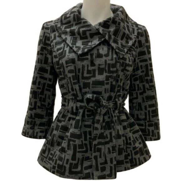 Sandro Sportswear Black & Gray Long Sleeve Jacket S - Picture 1 of 11